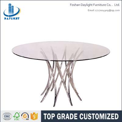 Toughened Glass Round Dinner Table