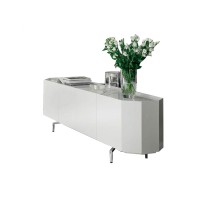 Modern designer high gloss white wooden sideboard