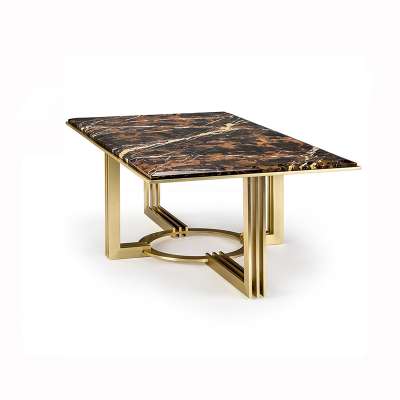 Nordic living room marble gold stainless steel coffee table