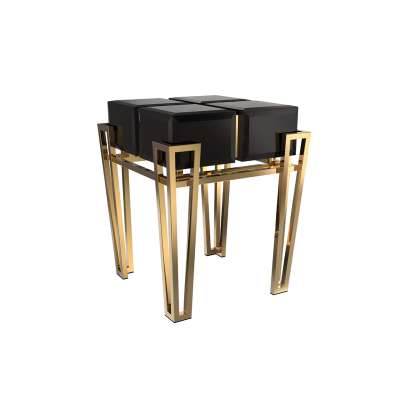 Italian luxury designs living room furniture gold coffee table