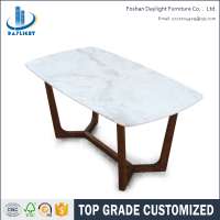 Modern marble set wood dining table