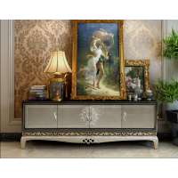 Luxury solid wood MDF tv stand furniture cabinet