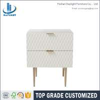 Stable quality simple pure white night stand bedside cabinet