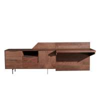 Walnut drawer wooden executive writing office desk