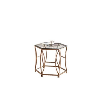 Tempered glass tea side table beside