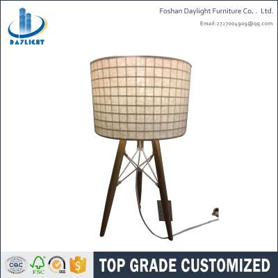 Indoor lighting silk fabric shade hotel decorate table lamp