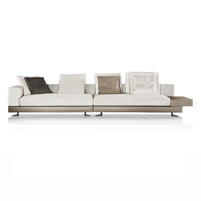 Modern living room furniture fabric metal base sofa set