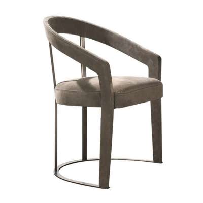 High class wooden dining chair with armrest