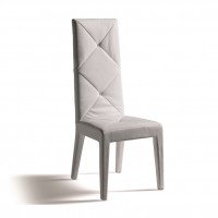 Italy white velvet dining high back chair